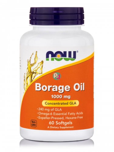Now Borage Oil 1000mg 60 Soft Gels