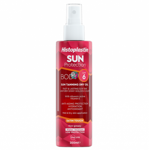 Histoplastin Sun Protection Body Tanning Dry Oil SPF6 200ml