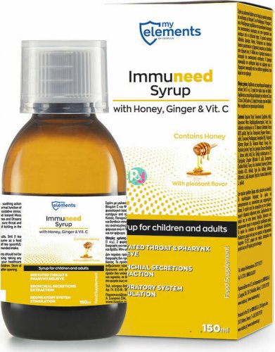MyElements Immuneed Neck Syrup with Honey & Ginger Nutrition Supplement 150ml