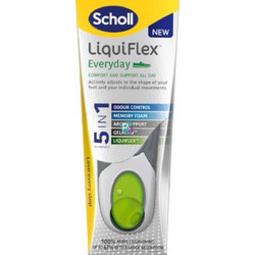 Scholl LiquiFlex EveryDay Insoles 5-in-1 Technology, 1 pair